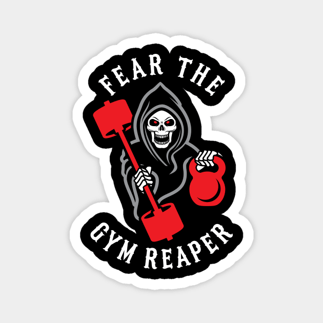 Fear The Gym Reaper Magnet by brogressproject