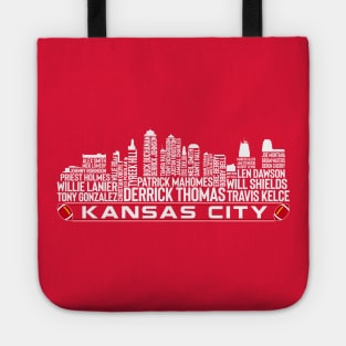 Kansas City Football Team All Time Legends, Kansas City Skyline Tote