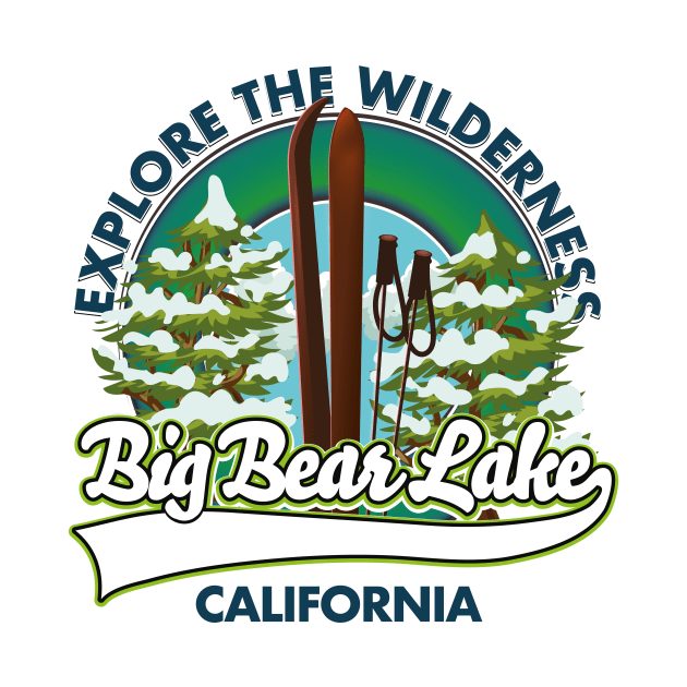 big bear lake california ski logo by nickemporium1