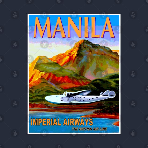 Imperial Airways Fly to Manila Advertising Print by posterbobs