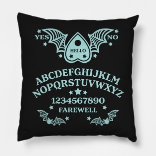 Batwing Planchette Spirit Board - Mint on Black Pillow