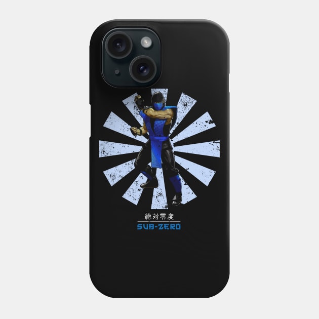 Sub Zero Retro Japanese Mortal Kombat Phone Case by Nova5