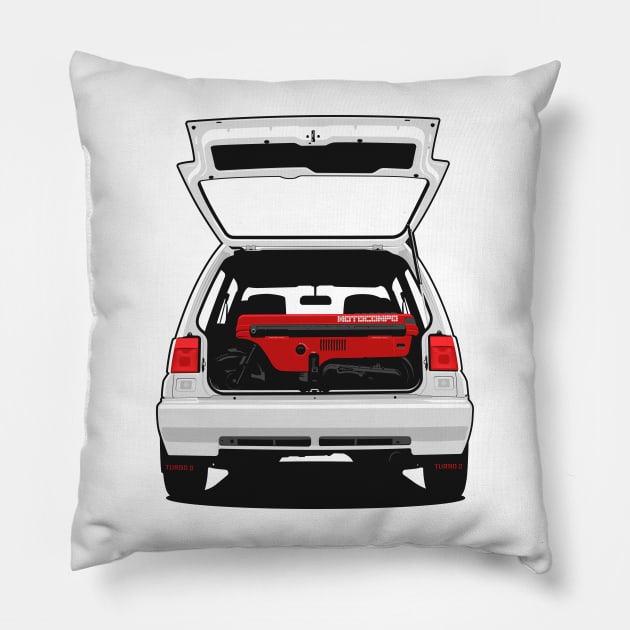 Honda City Turbo II Pillow by motordoodles