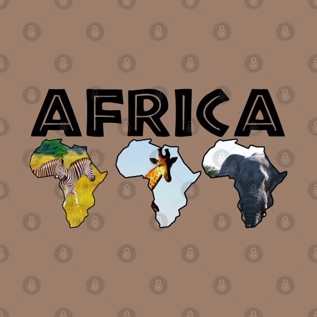 African Wildlife Continent Collage by PathblazerStudios