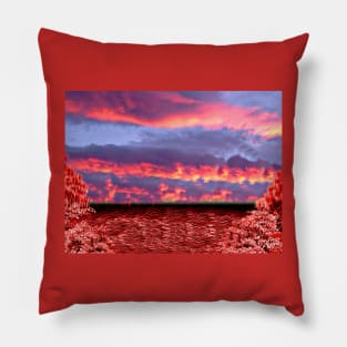 Red Sunset Pillow