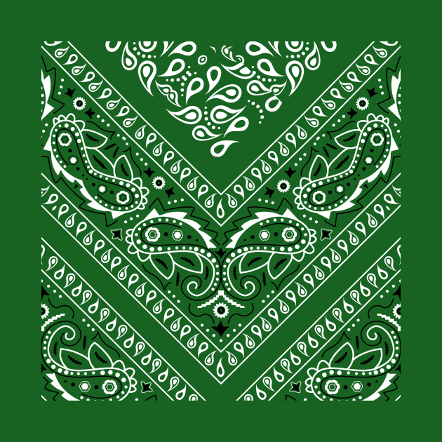 Green Bandana Pattern by Jennifer