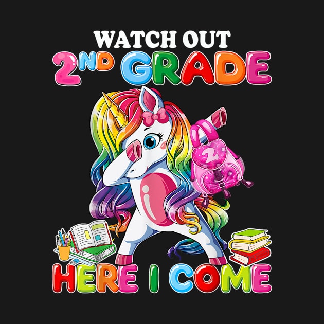 2nd Grade Here I Come Unicorn Shirt Back To School Girls by FONSbually