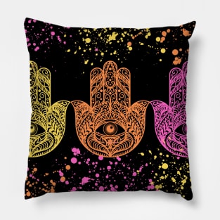 Trippy Hamsa Pillow