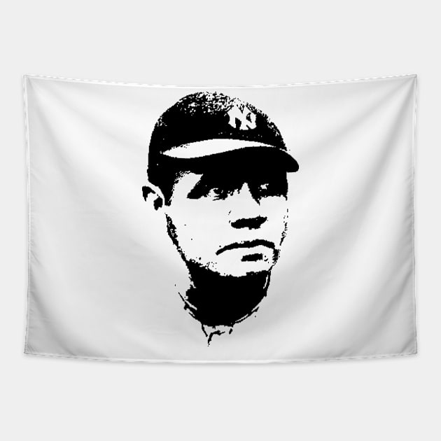 Babe Ruth Pop Art Portrait Tapestry by phatvo