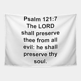 Psalm 121:7 King James Version (KJV) Bible Verse Typography Tapestry