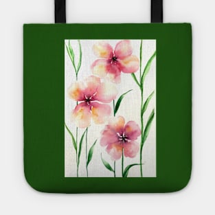 Three Wispy Flowers Tote