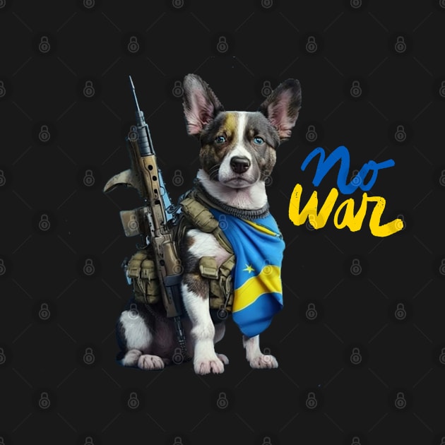 Dog Ukrainian Soldier, funny dog, dog lovers by Designchek⭐⭐⭐⭐⭐