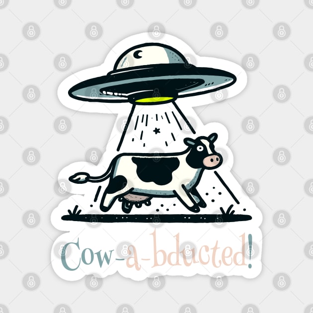 UFO Cow Abductions Magnet by maknatess