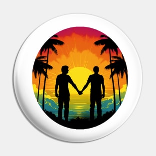 Gay Pride 2023 - Gay men holding hands - cute LGBT Pin