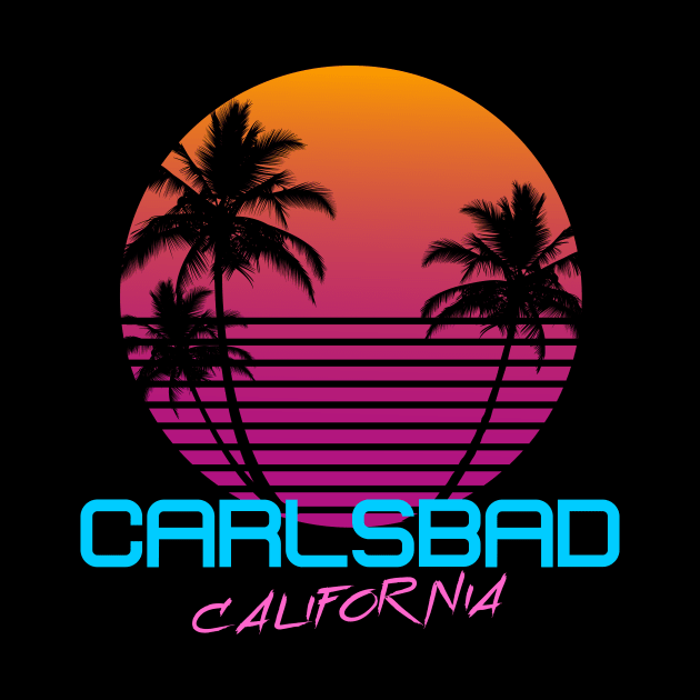 Carlsbad California Retro 80's by OCSurfStyle