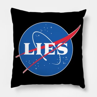 NASA/LIES - Logo Tribute/Parody Design Pillow