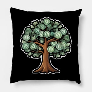 Money grow on tree leaves Pillow