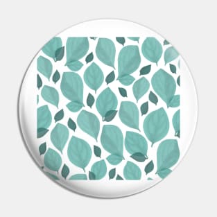 Turquoise Basil Leaf Pattern Pin