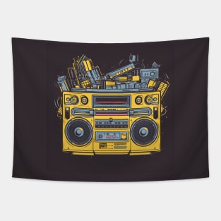 Ghetto Blaster Boom Box 80s Hip-Hop Stereo Tapestry