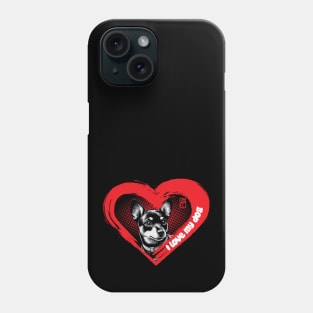 I Love My Lancashire Heeler - Alert dog - I Love my dog Phone Case