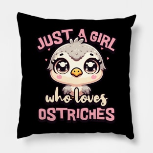 Just A Girl Who Loves Ostriches Pillow