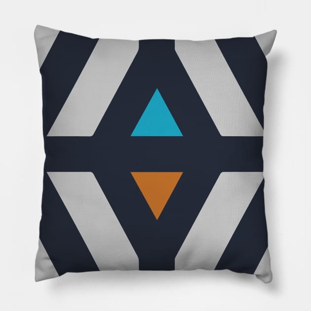 Futuristic pyramid shapes Light Pillow by diplikaya