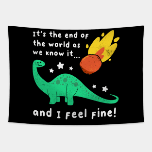 Funny Dinosaur Joke, End Of The World Humor, Positivity, Birthday Tapestry