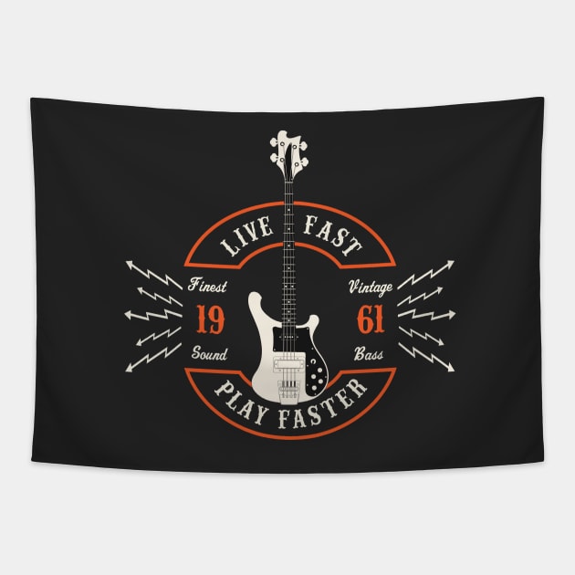 Live Fast Play Faster - 4001 Bass Tapestry by mrspaceman