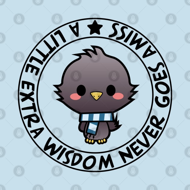 Kawaii Raven's Wrapped in Wisdom by Maolliland