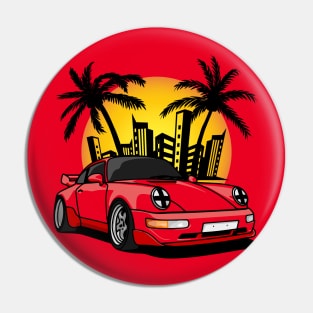 Red Classic Carrera in City Sunset Pin