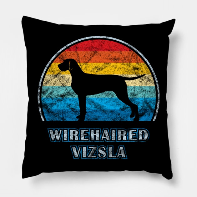 Wirehaired Vizsla Vintage Design Dog Pillow by millersye