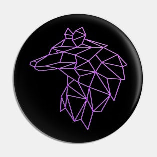 Wolf face tattoo geometric modern Pin