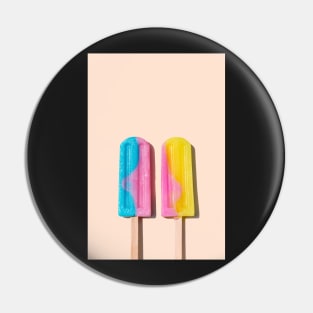 Two icecream lollies on a wooden stick Pin