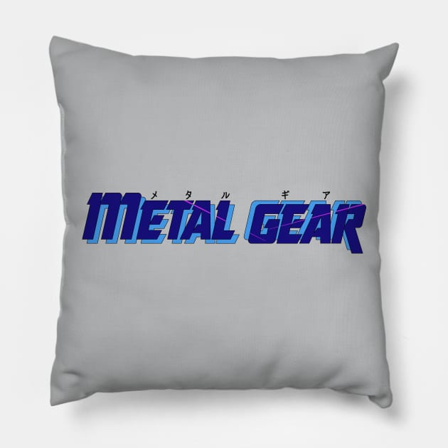 Metal Gear MSX (Blue) Pillow by LeeRobson