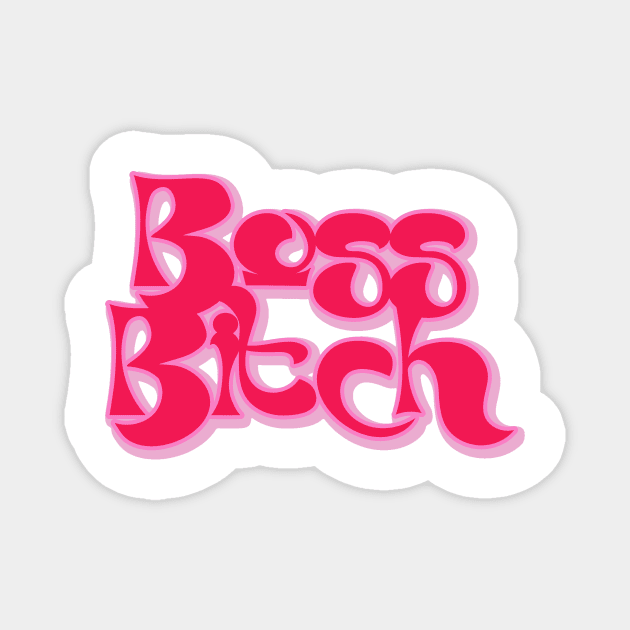 Boss Bitch Pink Aesthetic Magnet by Asilynn