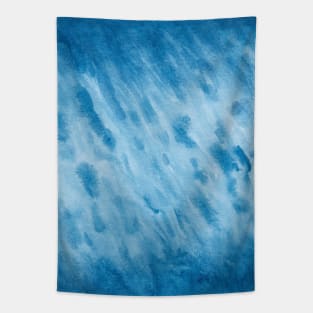 Blue watercolor abstract painting Tapestry