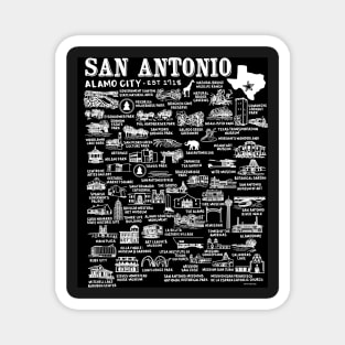 San Antonio Map Magnet