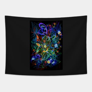 Entangled Christmas Lights Tapestry