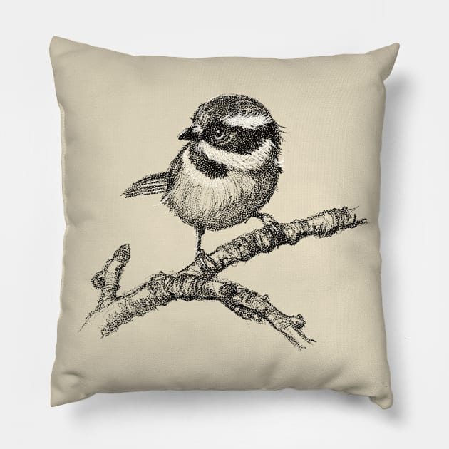 Cute little bird Pillow by Artofokan