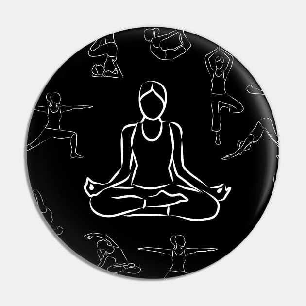 White Chalk Yoga Pin by XOOXOO