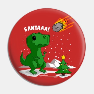 Dinosaur meets Christmas Pin