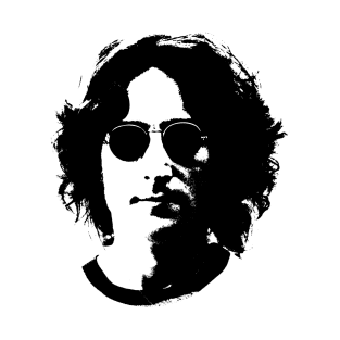 john Lennon Print on Back T-Shirt