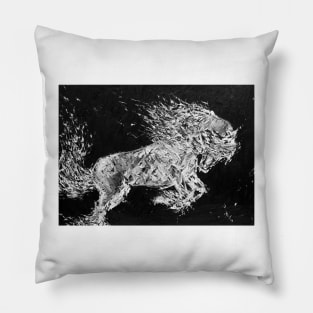 BLACK AND WHITE HORSE .1 Pillow