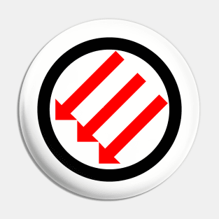 ANTIFA Post-WWII anti-fascism Anti-Fascist Action Anti-racism symbol black red Pin