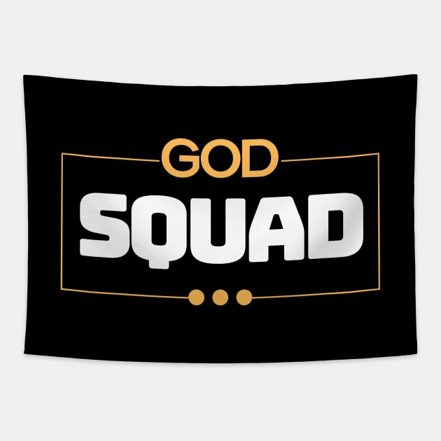 God Squad | Christian Typography Tapestry by All Things Gospel