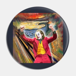 Scream painting - dance while the world is burning, Mr J - art print, poster Pin