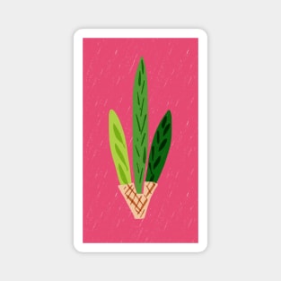 Lulav Dark Pink Print Magnet