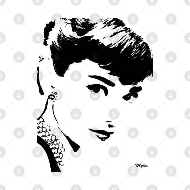 Audrey Simply Beautiful in Black and White by Overthetopsm