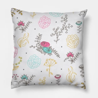 Elegance Seamless pattern with flowers Pillow