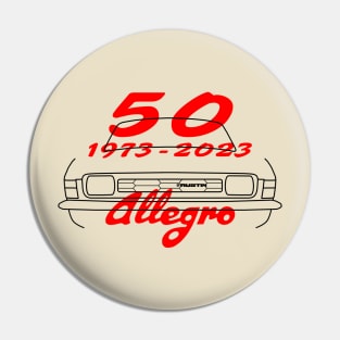 Austin Allegro classic car outline 50th anniversary special edition (black) Pin